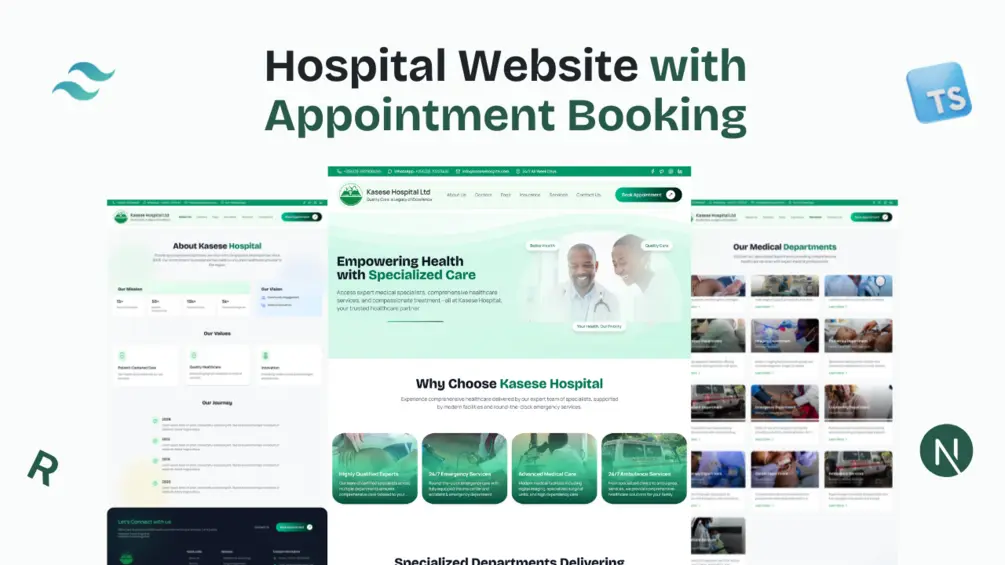 Hospital Website with Appointment Booking