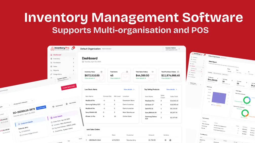 Multi-Organization Inventory Management Software